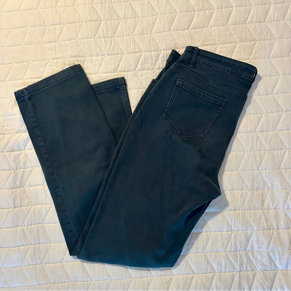 M&S Classic Straight Leg Jeans in Dark Green-Blue